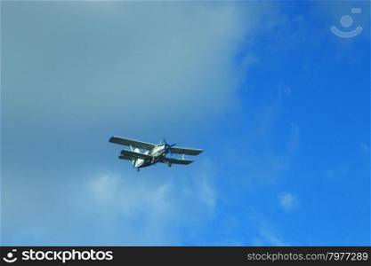 Antonov An-2 in the air. plane Antonov An-2 flying in the air
