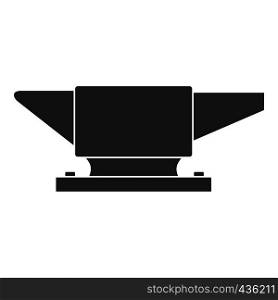 Anvil icon in simple style isolated on white background vector illustration. Anvil icon, simple style