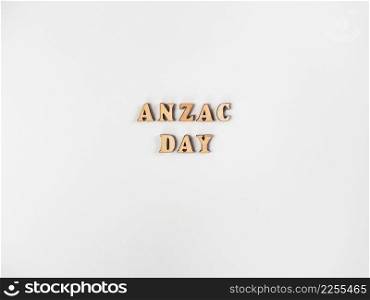 ANZAC Day. Lest We Forget. Beautiful greeting card. Close-up, view from above. National holiday concept. Congratulations for family, relatives, friends and colleagues. ANZAC Day. Lest We Forget. Beautiful greeting card