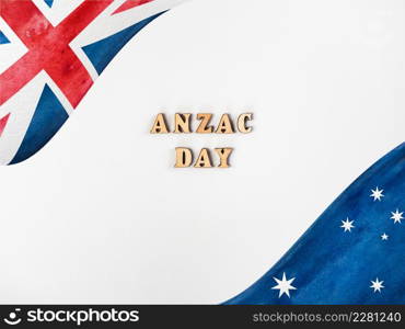 ANZAC Day. Lest We Forget. Beautiful greeting card. Close-up, view from above. National holiday concept. Congratulations for family, relatives, friends and colleagues. ANZAC Day. Lest We Forget. Beautiful greeting card