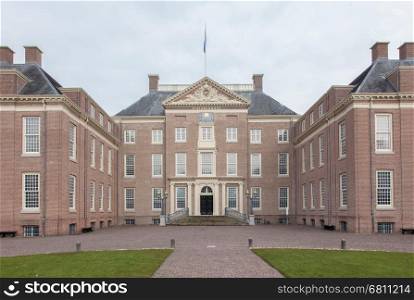 Apeldoorn, Holland, March 6, 2016: Front view of the royal palace Het Loo