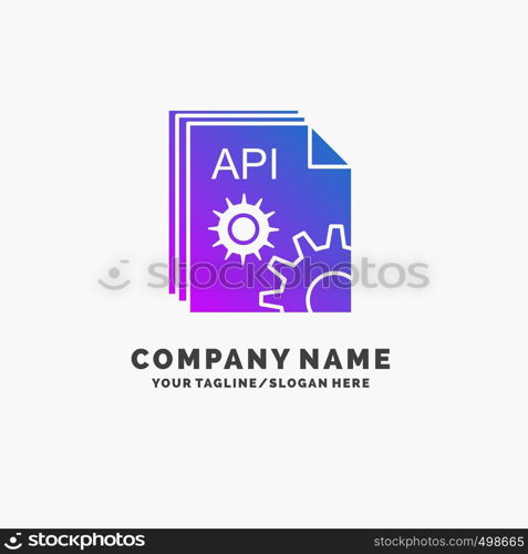 Api, app, coding, developer, software Purple Business Logo Template. Place for Tagline.. Vector EPS10 Abstract Template background