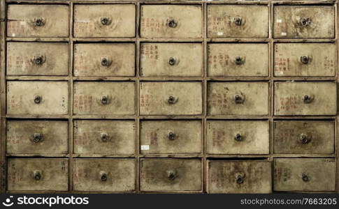 Apothecary, ragged asian drawers - retro furniture