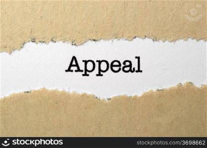 Appeal concept