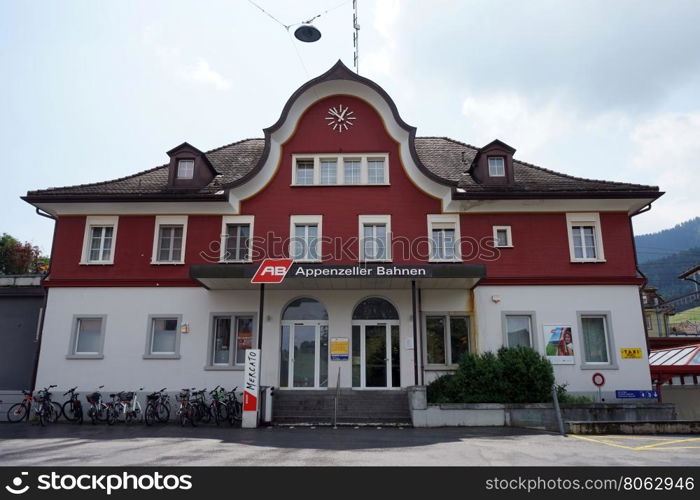 APPENZELLER, SWITZERLAND - CIRCA JULY 2016 Railway station