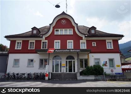 APPENZELLER, SWITZERLAND - CIRCA JULY 2016 Railway station