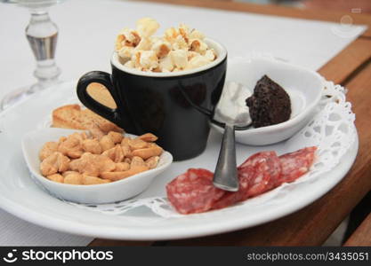 Appetizer in a French restaurant in the Provence, France