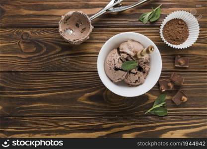 appetizing chocolate ice cream. High resolution photo. appetizing chocolate ice cream. High quality photo