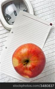 apple and a note on the floor scales