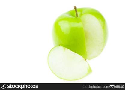 apple and slice isolated on white