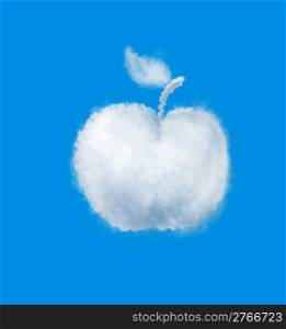 apple cloud on blue sky