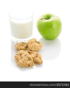 apple cookies and milk