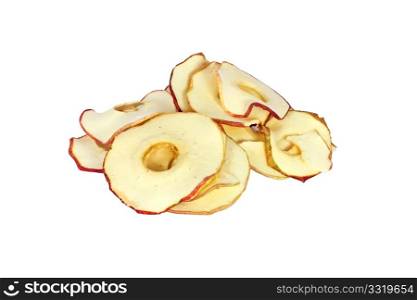 Apple crisp isolated on white