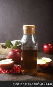 apple juice from fresh apples, red aaples and juice