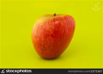 apple on a green background