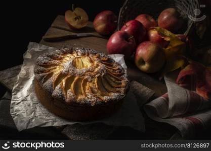apple pie close up