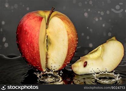 apple piece of apple cut drops bio