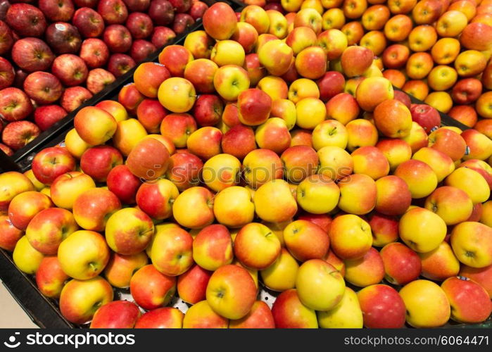 Apple stall in big supermarket