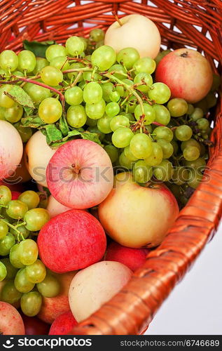 apples and grapes