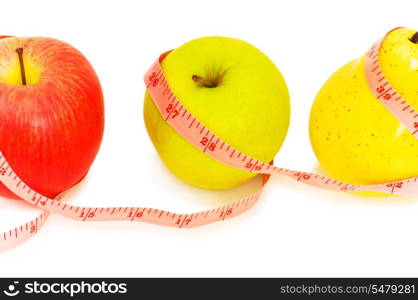 Apples and pear illustrating fruit dieting concept