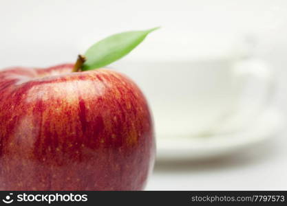 apples in a bowl isolated on white