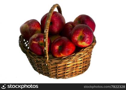 apples in a wattled basket