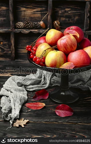 Apples in vase for fruits