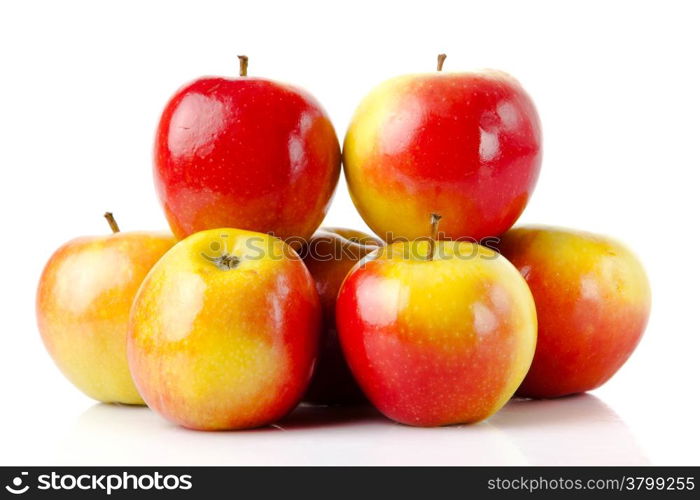 apples over white background