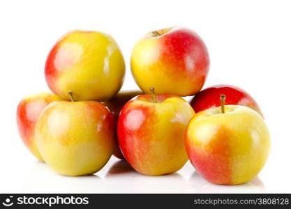 apples over white background