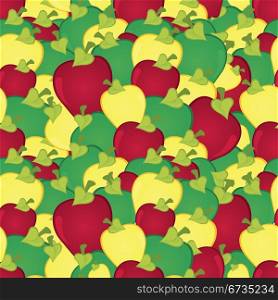 Apples seamless pattern vector illustration