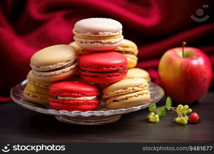 Apples with macaroons. Generative AI