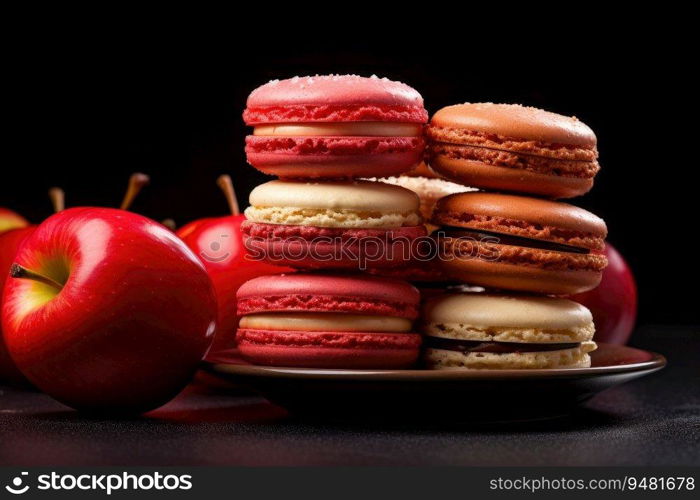 Apples with macaroons. Generative AI