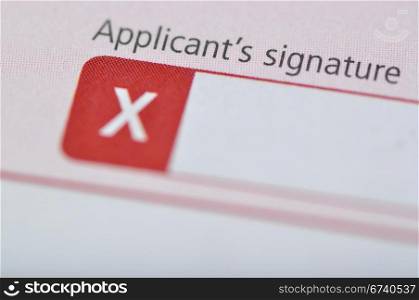 Applican&rsquo;ts signature