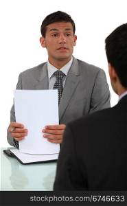 Applicant and recruiter in interview