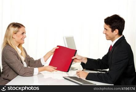application and presentation. interview with hiring manager in the office