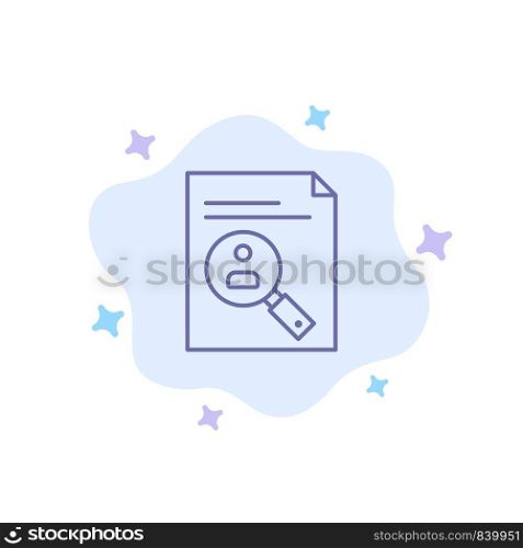 Application, Clipboard, Curriculum, Cv, Resume, Staff Blue Icon on Abstract Cloud Background