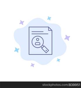 Application, Clipboard, Curriculum, Cv, Resume, Staff Blue Icon on Abstract Cloud Background