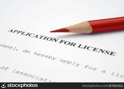 Application for license