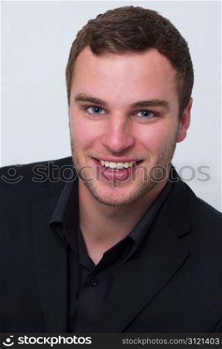 application photo of a young man who is smiling