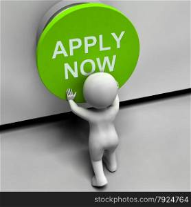 Apply Now Button Showing Job Opening And Application