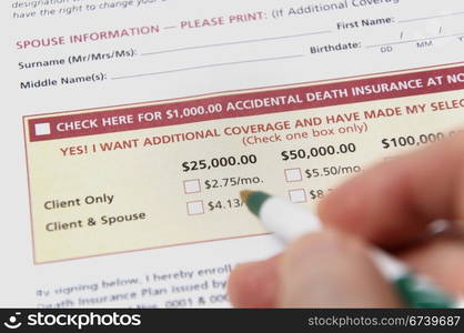 Applying for accidental death insurance