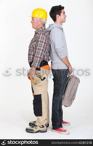 Apprentice stood with master