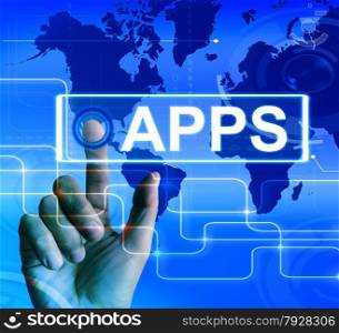 Apps Map Displaying International and Worldwide Applications