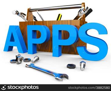 Apps Software Indicating Web Computer And Applications