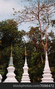 APR 5 Luang Prabang, Laos - Old ancient Buddhist pagodas at Wat Xieng thong, Most Famous tourist attraction in World heritage zone