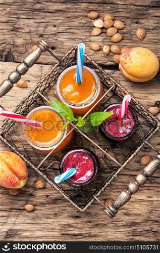 apricot and berry smoothies