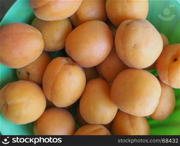 apricot fruit food. orange apricot (Prunus armeniaca) fruit vegetarian food