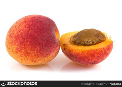 apricot isolated on a white background