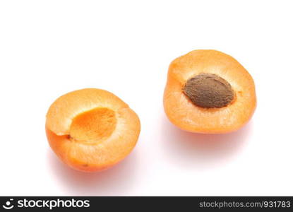 Apricot on white background