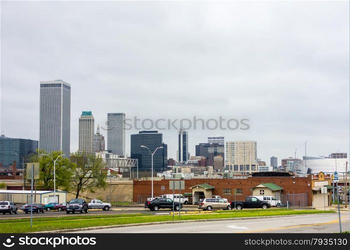 April 2015 - Stormy weather over Tulsa oklahoma Skyline